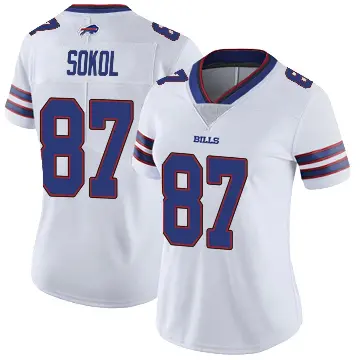 ＃87 Women's Matt Sokol White Limited Buffalo Bills Color Rush Vapor Untouchable Jersey
