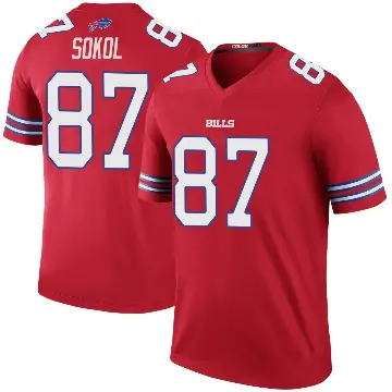 ＃87 Youth Matt Sokol Red Legend Buffalo Bills Color Rush Jersey