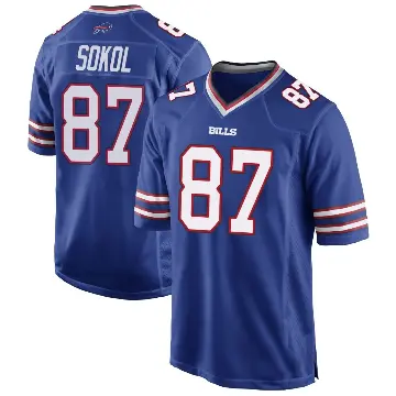 ＃87 Youth Matt Sokol Royal Blue Game Buffalo Bills Team Color Jersey