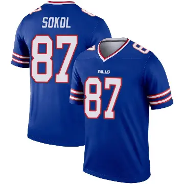 ＃87 Youth Matt Sokol Royal Legend Buffalo Bills Jersey