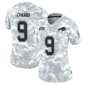 ＃9 Women's Bradley Chubb Arctic Camo Limited Buffalo Bills 2024 Salute to Service Jersey