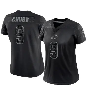 ＃9 Women's Bradley Chubb Black Limited Buffalo Bills Reflective Jersey