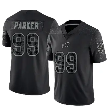 ＃99 Men's T.J. Parker Black Limited Buffalo Bills Reflective Jersey