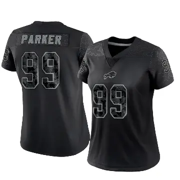 ＃99 Women's T.J. Parker Black Limited Buffalo Bills Reflective Jersey