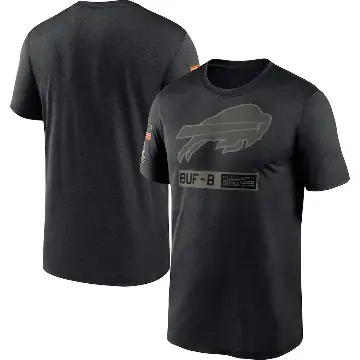 Men's Black Buffalo Bills 2020 Salute to Service Team Logo Performance T-Shirt