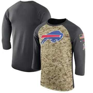 Men's Camo/Anthracite Legend Buffalo Bills Salute to Service 2017 Sideline Performance Three-Quarter Sleeve T-Shirt