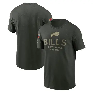 Men's Green Buffalo Bills Forest 2025 Salute to Service Sideline T-Shirt