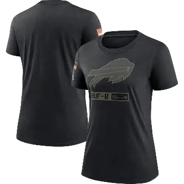 Women's Black Buffalo Bills 2020 Salute To Service Performance T-Shirt