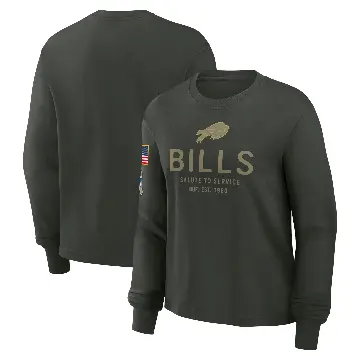 Women's Green Buffalo Bills Dark 2025 Salute to Service Sideline Long Sleeve T-Shirt