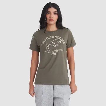 Women's Olive Buffalo Bills 2025 Salute to Service Sideline T-Shirt